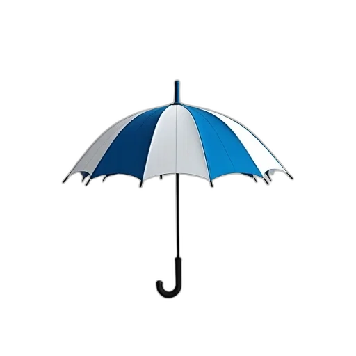 umbrella, staff, 3d render, rain transparent PNG cut-out
