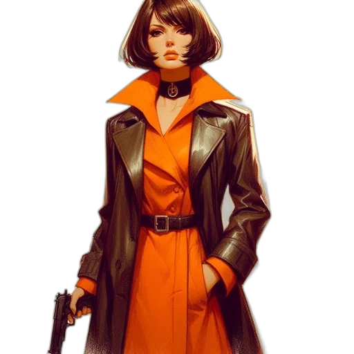 jacket, staff, weapon, concept art transparent PNG cut-out