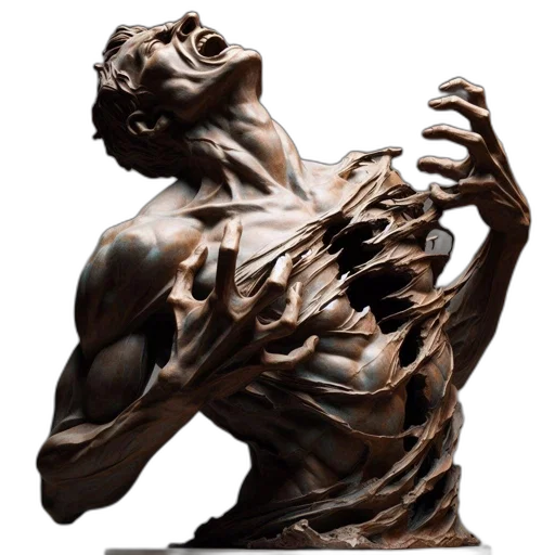 photorealistic, 3d render, concept art, sculpture transparent PNG cut-out