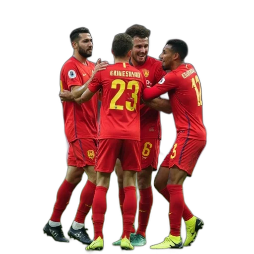 players, monaco, celebrate, after transparent PNG cut-out