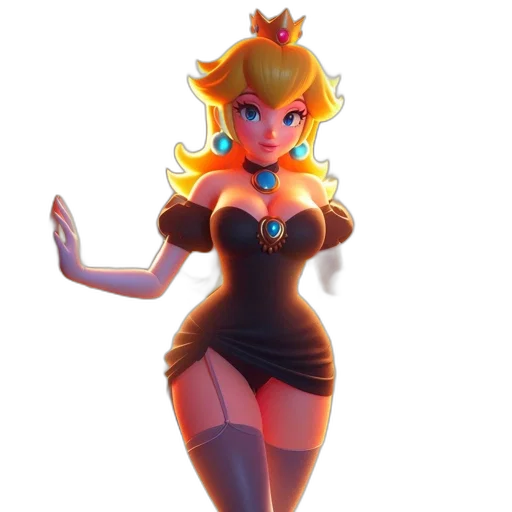dress, crown, staff, 3d render transparent PNG cut-out