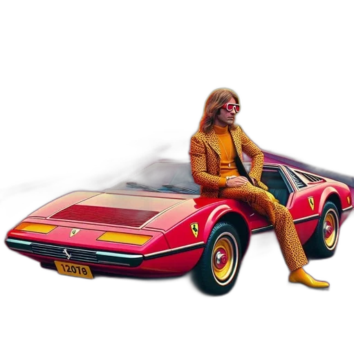 car, jacket, concept art, photorealistic transparent PNG cut-out