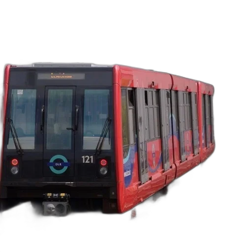 3d render, red, train, number transparent PNG cut-out