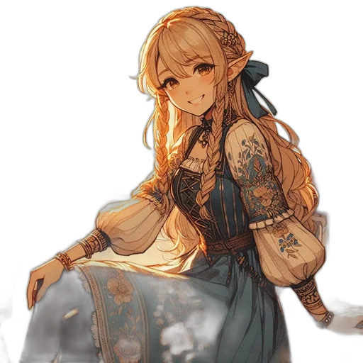 dress, staff, weapon, dragon transparent PNG cut-out