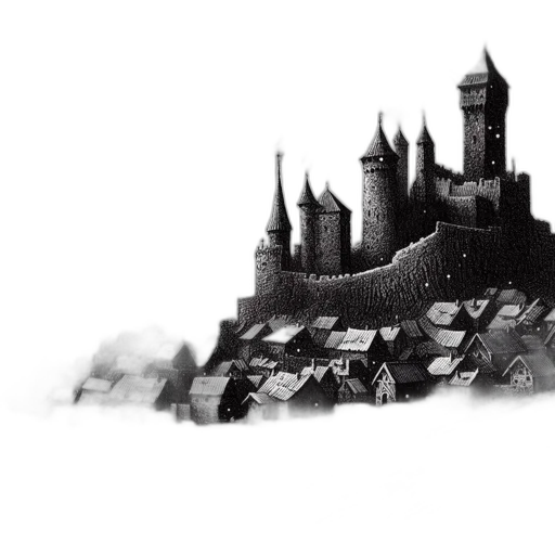 crown, dragon, building, concept art transparent PNG cut-out