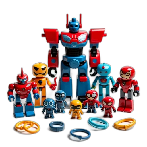 robot, concept art, 3d render, collection transparent PNG cut-out