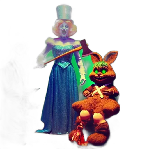 staff, crown, mask, creature transparent PNG cut-out