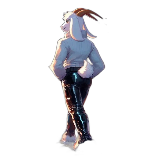 jacket, staff, robot, hair transparent PNG cut-out