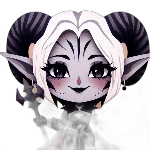 mask, creature, staff, fantasy art transparent PNG cut-out