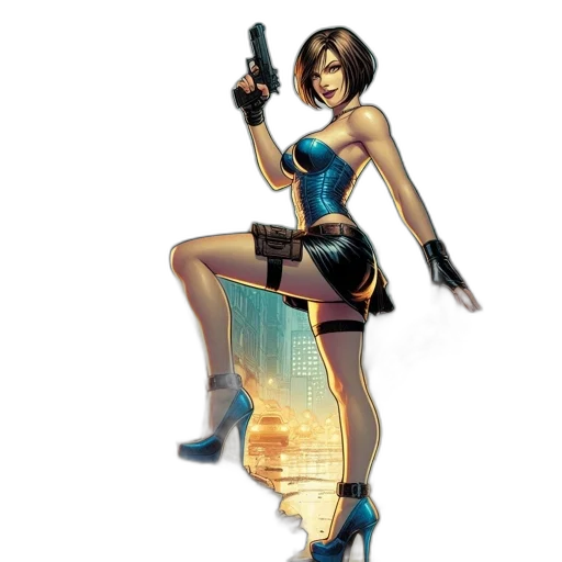 weapon, concept art, comic book art, cyberpunk transparent PNG cut-out