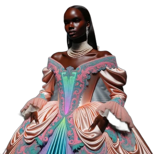 dress, jewelry, 3d render, concept art transparent PNG cut-out