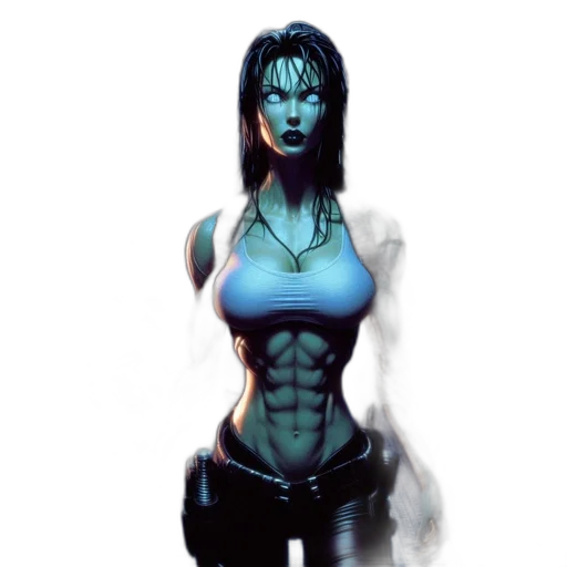 robot, comic book art, concept art, fantasy art transparent PNG cut-out