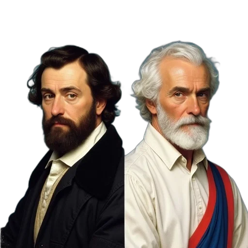 jacket, face, photorealistic, oil painting transparent PNG cut-out