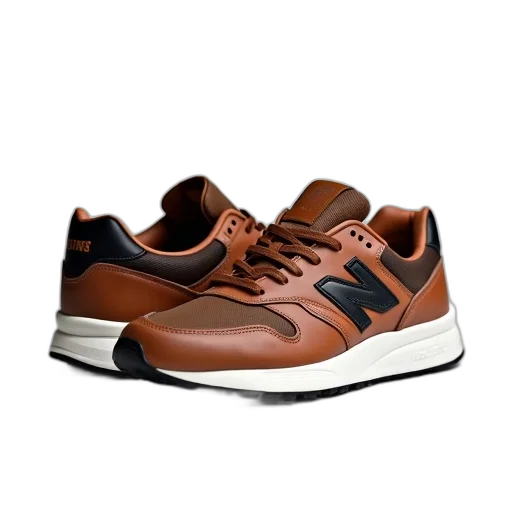 shoes, 3d render, earth tones, pair transparent PNG cut-out