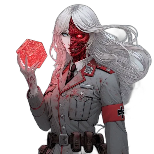 weapon, mask, staff, jacket transparent PNG cut-out