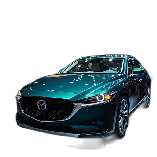 car, 3d render, mazda, sedan transparent PNG cut-out