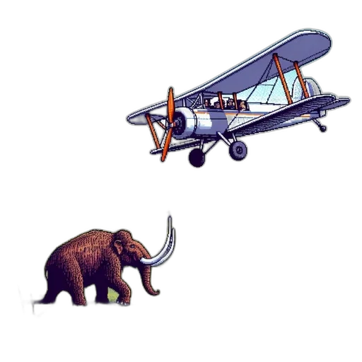 animal, car, concept art, pixel art transparent PNG cut-out