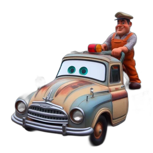 car, robot, 3d render, concept art transparent PNG cut-out