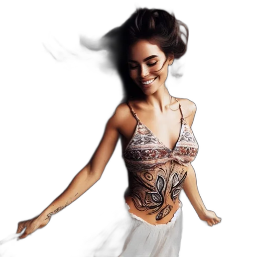 dress, jewelry, photorealistic, fantasy art transparent PNG cut-out
