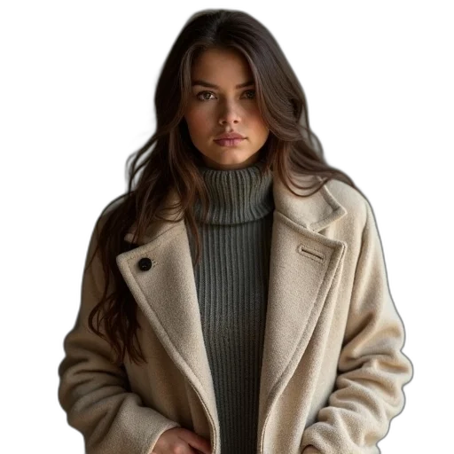 jacket, jewelry, photorealistic, earth tones transparent PNG cut-out