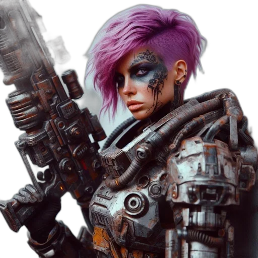 weapon, robot, cyberpunk, concept art transparent PNG cut-out