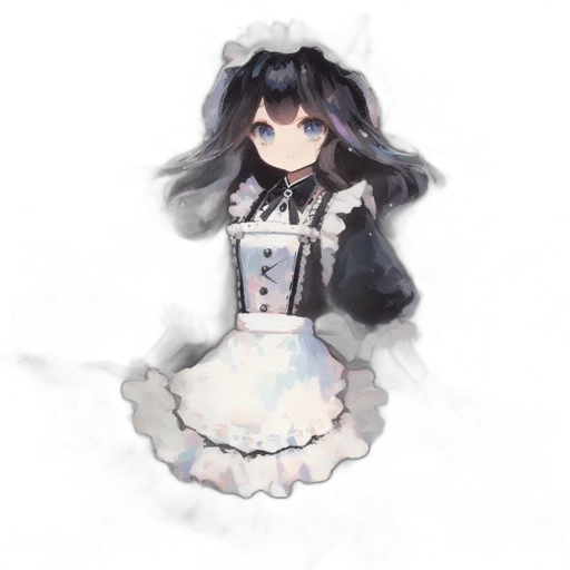 dress, robot, staff, creature transparent PNG cut-out