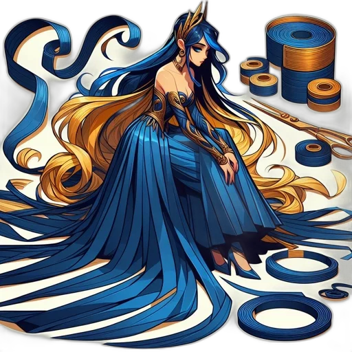 dress, jewelry, hair, fantasy art transparent PNG cut-out