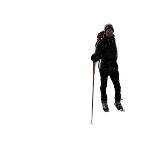 staff, jacket, umbrella, 3d render transparent PNG cut-out