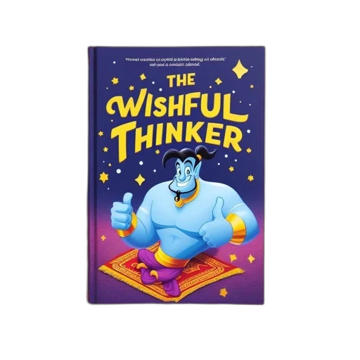 book, titled, wishful, thinker transparent PNG cut-out