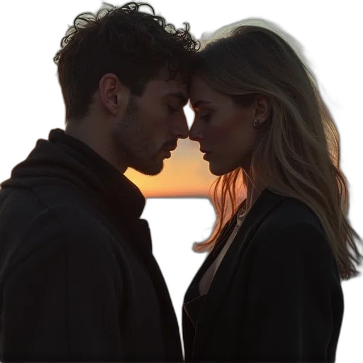jacket, sunset, fire, beach transparent PNG cut-out