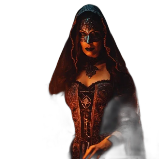 mask, dress, crown, face transparent PNG cut-out