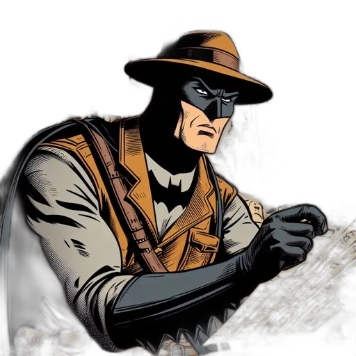 weapon, staff, jacket, comic book art transparent PNG cut-out