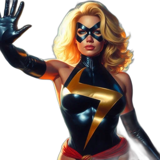 comic book art, concept art, female, superhero transparent PNG cut-out