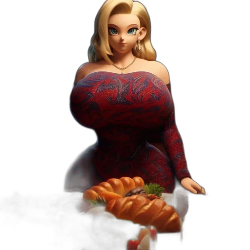 dress, food, face, concept art transparent PNG cut-out