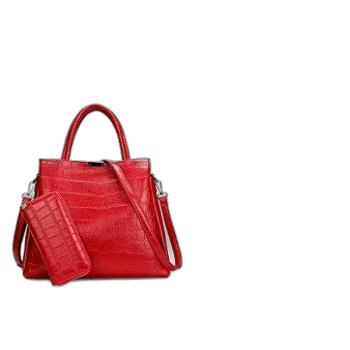 3d render, red, advertisement, handbag transparent PNG cut-out
