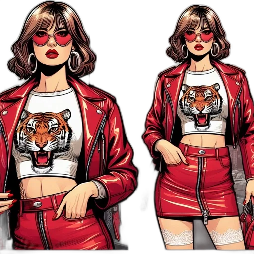 jacket, comic book art, concept art, cartoon transparent PNG cut-out