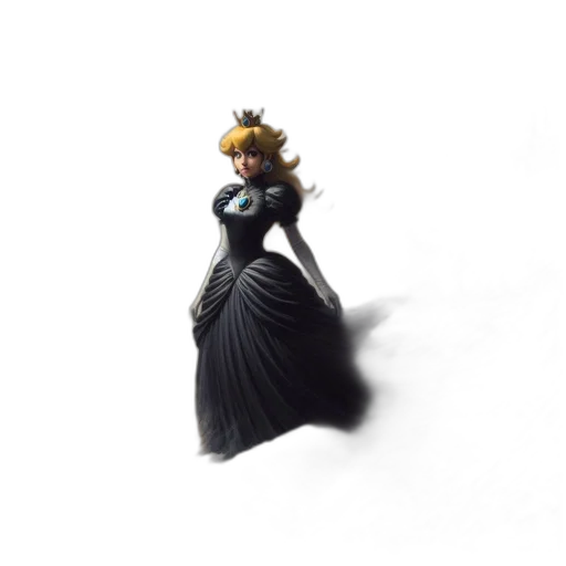 dress, crown, jewelry, staff transparent PNG cut-out