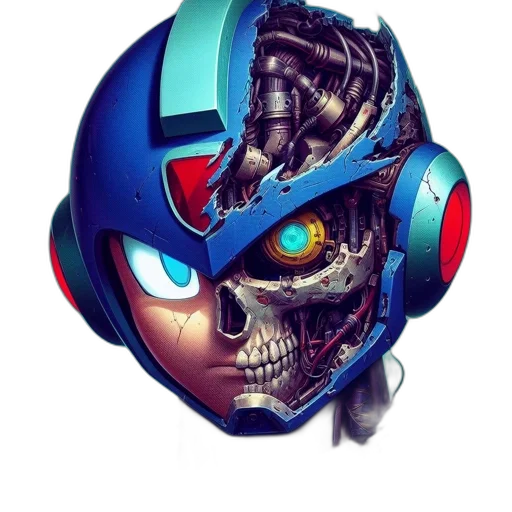 robot, mask, face, cyberpunk transparent PNG cut-out