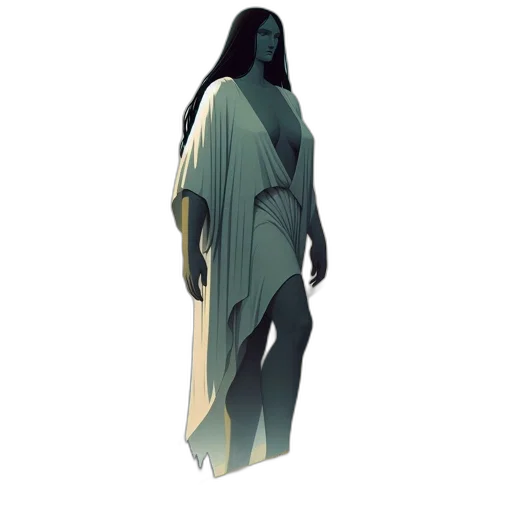 dress, creature, staff, concept art transparent PNG cut-out