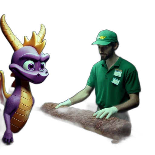 staff, dragon, animal, creature transparent PNG cut-out