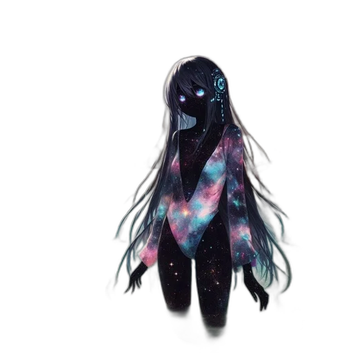 dress, creature, mask, hair transparent PNG cut-out