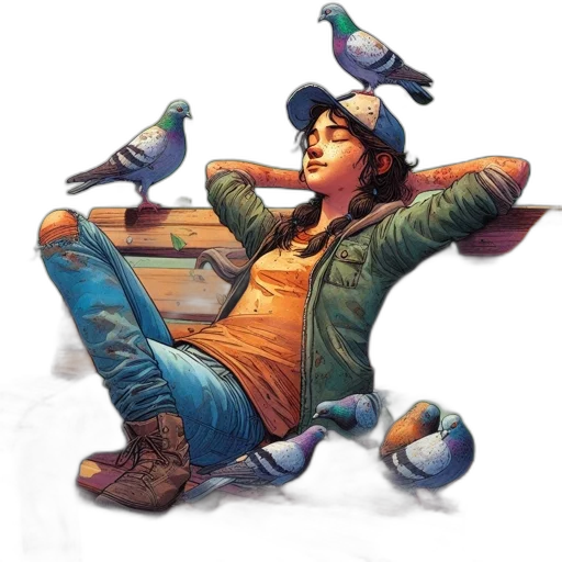 hat, jacket, concept art, fantasy art transparent PNG cut-out