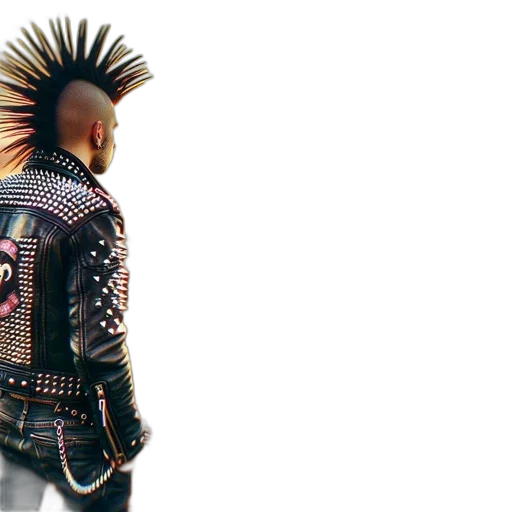 jacket, hair, robot, crown transparent PNG cut-out