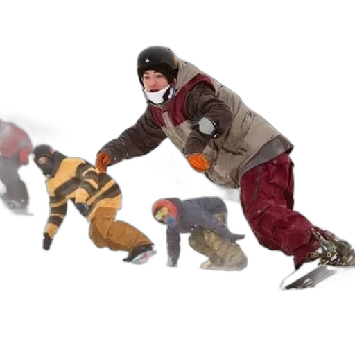 concept art, 3d render, snow, group transparent PNG cut-out