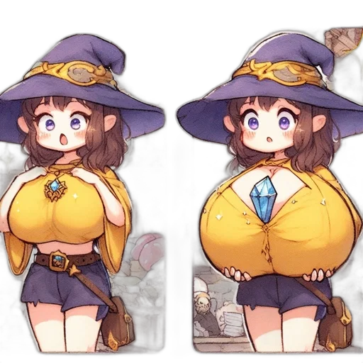 hat, dress, staff, weapon transparent PNG cut-out