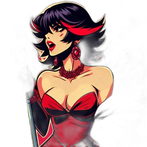 dress, comic book art, fantasy art, concept art transparent PNG cut-out