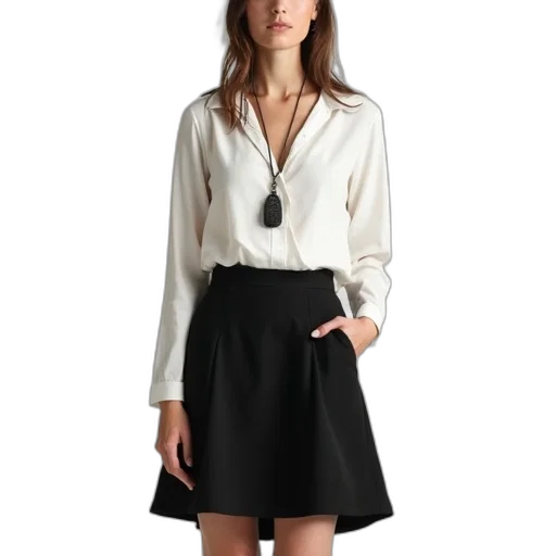 dress, jacket, jewelry, monochrome transparent PNG cut-out