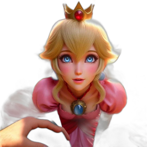 crown, dress, face, staff transparent PNG cut-out