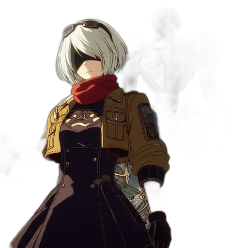 jacket, mask, weapon, staff transparent PNG cut-out