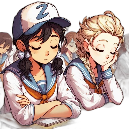 anime, cartoon, watercolor, comic book art transparent PNG cut-out